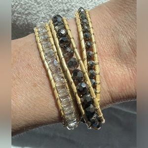 NEW- Victoria Emerson Pearlescent Beaded Wrap Bracelet - Small